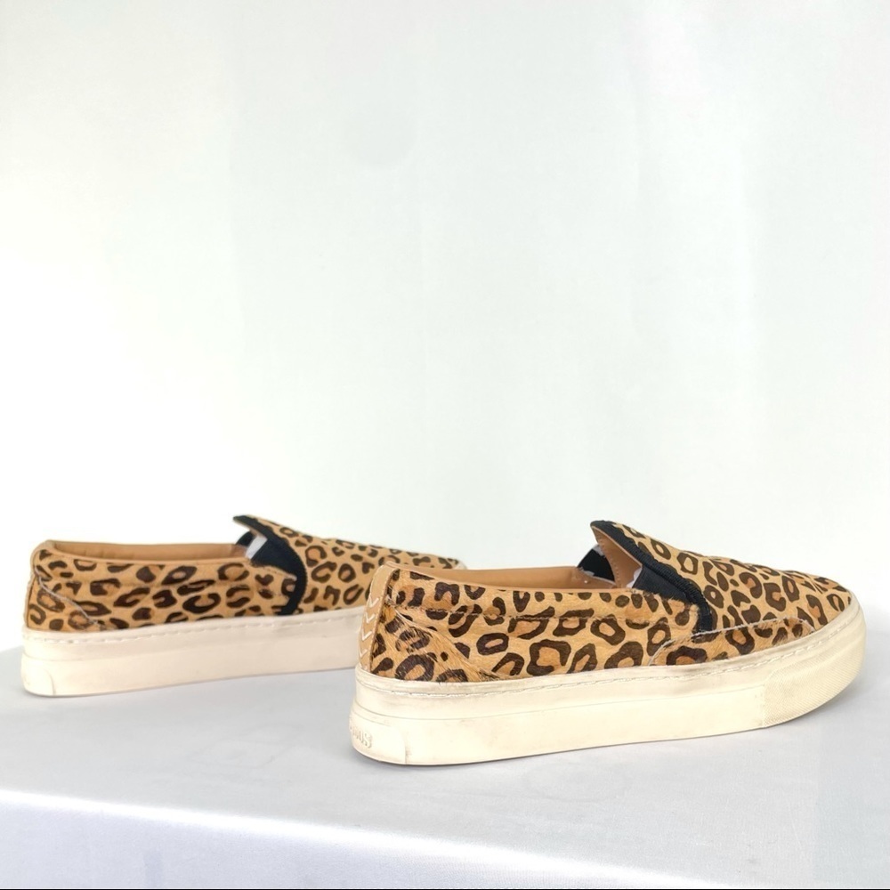 Soludos Bondi Leopard Print Calf Hair Slip-On Flatform Sneakers Sz 8 - Picture 7 of 10
